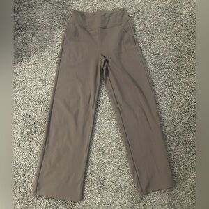 High-Waist Straight Leg Active Pants - Taupe Mauve long tall
